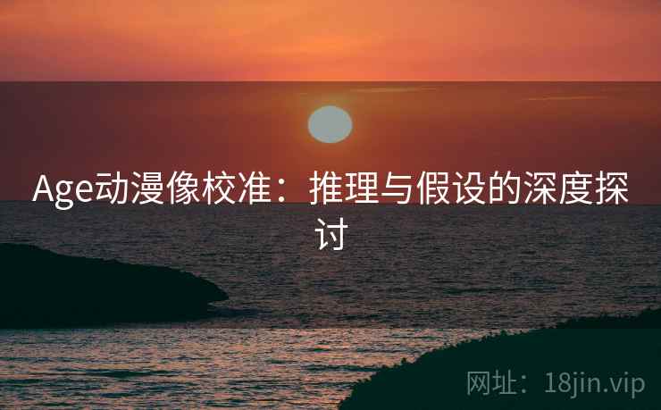 Age动漫像校准：推理与假设的深度探讨