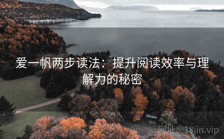 爱一帆两步读法:提升阅读效率与理解力的秘密 爱一帆两步读法:提升阅读效率与理解力的秘密