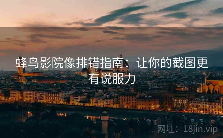 蜂鸟影院像排错指南：让你的截图更有说服力