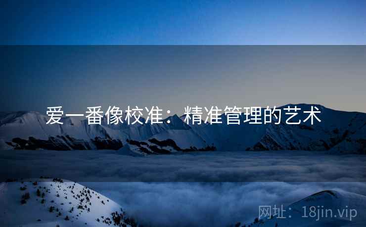 爱一番像校准：精准管理的艺术